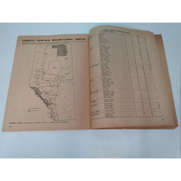 Vintage 1965 Sunny Alberta Accommodations National Parks Travel Guide Map Ad - Picture 6 of 7